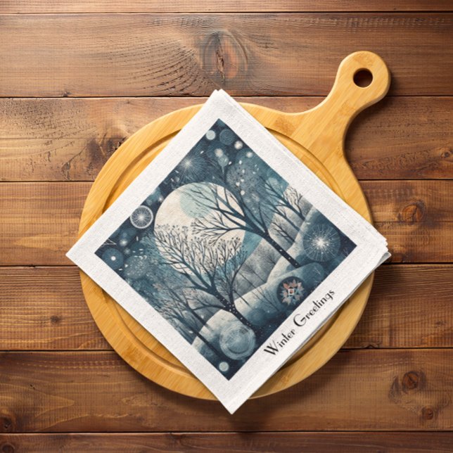 Guardanapo De Papel Floresta Nórdica Moonliada, personalizável (Criador carregado)