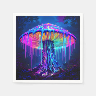 Guardanapo De Papel Floresta Surreal Fantasy Cute Mushroom