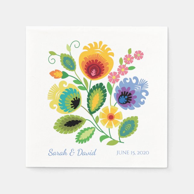 Guardanapo De Papel Florestas Poloneses Casamento Amarelo Napkin (Frente)