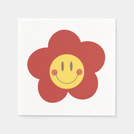 Guardanapo De Papel Floricultura Sorridente Fofa Estética Retrô Face F