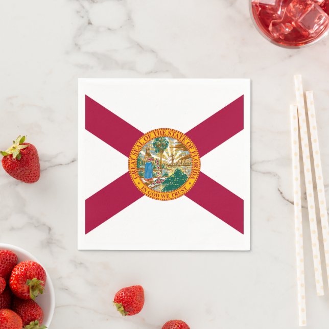 Guardanapo De Papel Floridian Flag, Flag of Florida (Insitu)