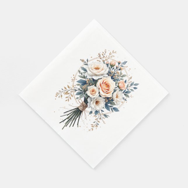 Guardanapo De Papel Flourando Papel de Buquê de Celebração Napkins (Quina)