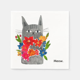 Guardanapo De Papel Flower Cat