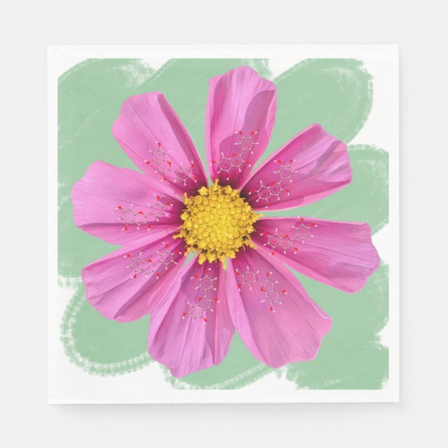 Guardanapo De Papel Flower Chemistry Party Napkin (Frente)