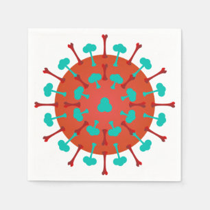 Guardanapo De Papel Flu Virus Paper Napkins