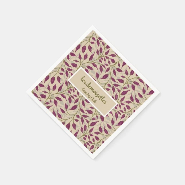 Guardanapo De Papel Fluxo de Folhagem Dançante Delicar Folhagem Verde (Canto)