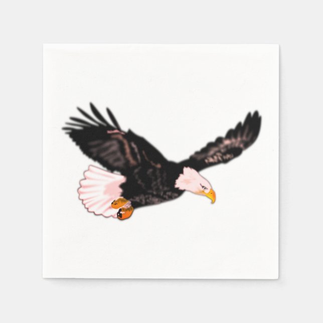 Guardanapo De Papel Flying American Bald Eagle Napkins (Frente)