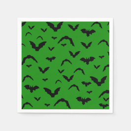 Guardanapo De Papel Flying bats on green