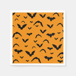 Guardanapo De Papel Flying bats on orange