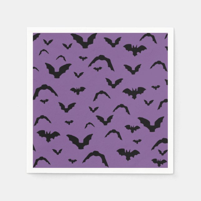 Guardanapo De Papel Flying bats on purple (Frente)