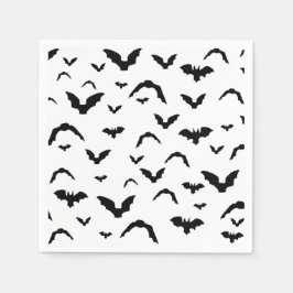Guardanapo De Papel Flying bats on white