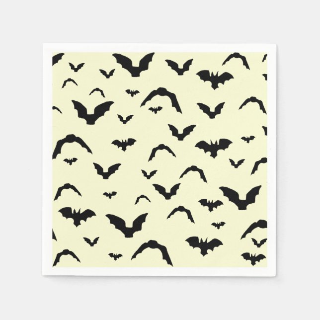 Guardanapo De Papel Flying bats on yellow (Frente)