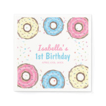Fofa Um Donut Com Granulado Festa de 1º Aniversári