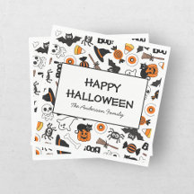 Fofo Assustador Halloween Preto e Laranja