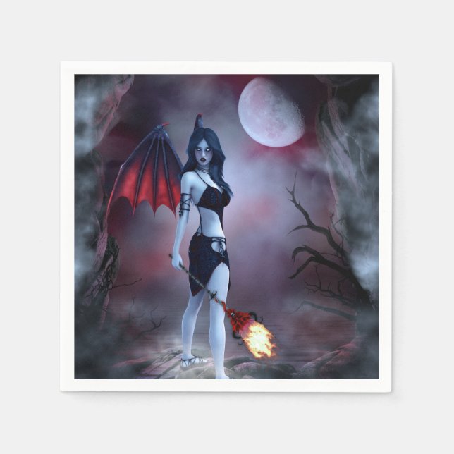 Guardanapo De Papel Fogo da Lua Succubus (Frente)