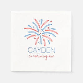 Guardanapo De Papel Fogo de 4 de julho de aniversário