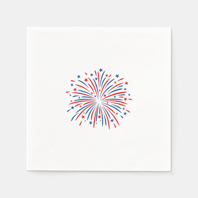 Guardanapo De Papel fogos de artifício de 4 de julho (Frente)