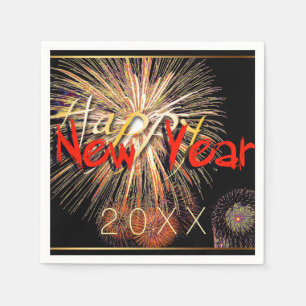 Guardanapo De Papel Fogos-de-artifício do feliz ano novo 2019 no