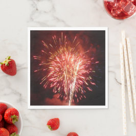 Guardanapo De Papel Fogos de Artifício Vermelhos, Brancos e Azuis II P