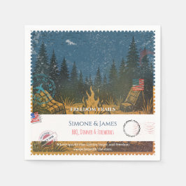 Guardanapo De Papel Fogueira de Acampamento Americana Freedom Trails D