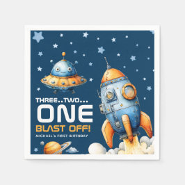 Guardanapo De Papel Foguete Espacial Lançamento Explosão de Aniversári
