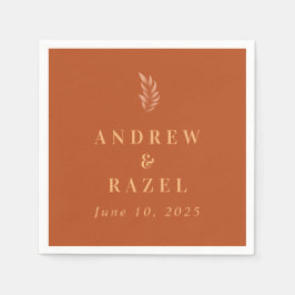 Guardanapo De Papel Folgas de Casamento de Boho Elegante Moderno