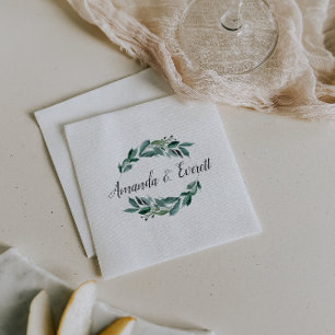 Guardanapo De Papel Folha abundante casamento personalizado