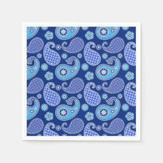 Guardanapo De Papel Folha, azul de cobalto e branco