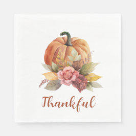 Guardanapo De Papel Folha de agradecimentos Pumpkin de Ação de Graças