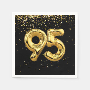Guardanapo De Papel Folha De Ouro 95 Balões E Confetti Napkins