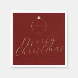 Guardanapo De Papel Folha de ouro de Natal Elegante Mínima