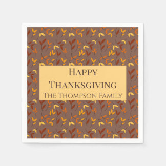 Guardanapo De Papel Folha de outono Elegante