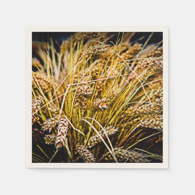 Guardanapo De Papel Folha De Trigo - Obrigado (Frente)