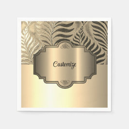 Guardanapo De Papel Folha Dourada Personalizada Motif 3