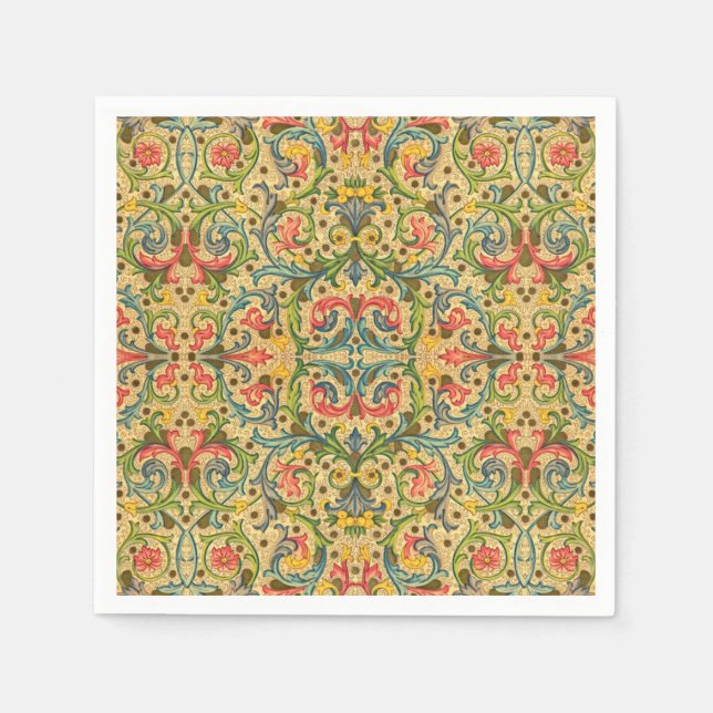 Guardanapo De Papel Folha e Vinha Antigas Italianas (Frente)