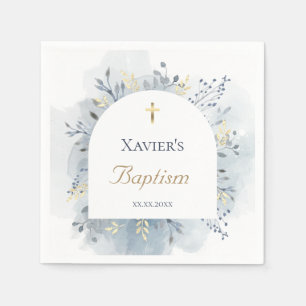Guardanapo De Papel folhagem das aquarelas Baptism