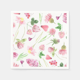 Guardanapo De Papel Folhagem de Flor Silvestre