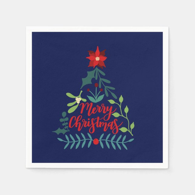 Guardanapo De Papel Folhagem de Natal (Frente)