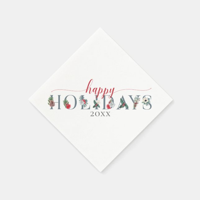 Guardanapo De Papel Folhagem Festiva Felizes Festas Ano Jantar Serviço (Canto)