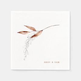 Guardanapo De Papel Folhagem Simples Nomes de Casais de Casamento de F