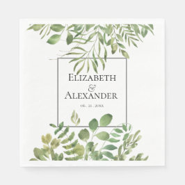 Guardanapo De Papel Folhagem Simples, Recepção de casamento