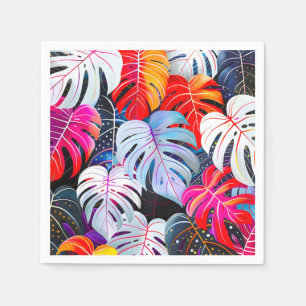 Guardanapo De Papel Folhagem Tropical de Paraíso Selvagem