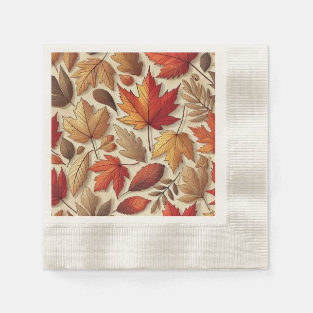 Guardanapo De Papel Folhas clássicas do outono (Frente)