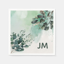 Guardanapo De Papel Folhas de aquarela lindas design