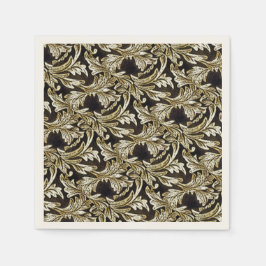 Guardanapo De Papel Folhas De Bronze