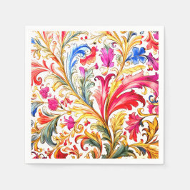 Guardanapo De Papel Folhas de Design Florentine de rico