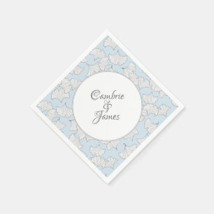 Guardanapo De Papel Folhas de ginkgo legíveis com cor de fundo person