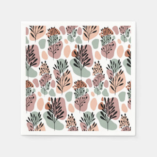 Guardanapo De Papel Folhas de substrato e formas orgânicas