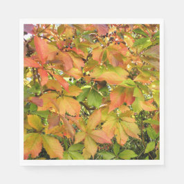 Guardanapo De Papel Folhas de videira selvagens do outono