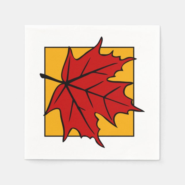 Guardanapo De Papel Folhas do Autumn Maple (Frente)
